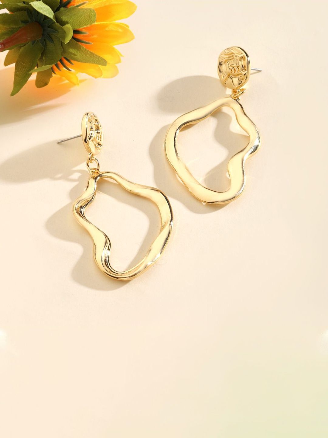 Anting -anting drop berbentuk kontemporari mewah mewah