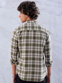 The Indian Garage Co Men Slim Fit Tartan Checks Checked Casual Shirt