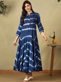 Mamicha Tie and Dye Dyed A-Line Midi Dress