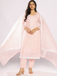 Varanga Women Floral Embroidered Regular Thread Work Kurta with Trousers & With Dupatta