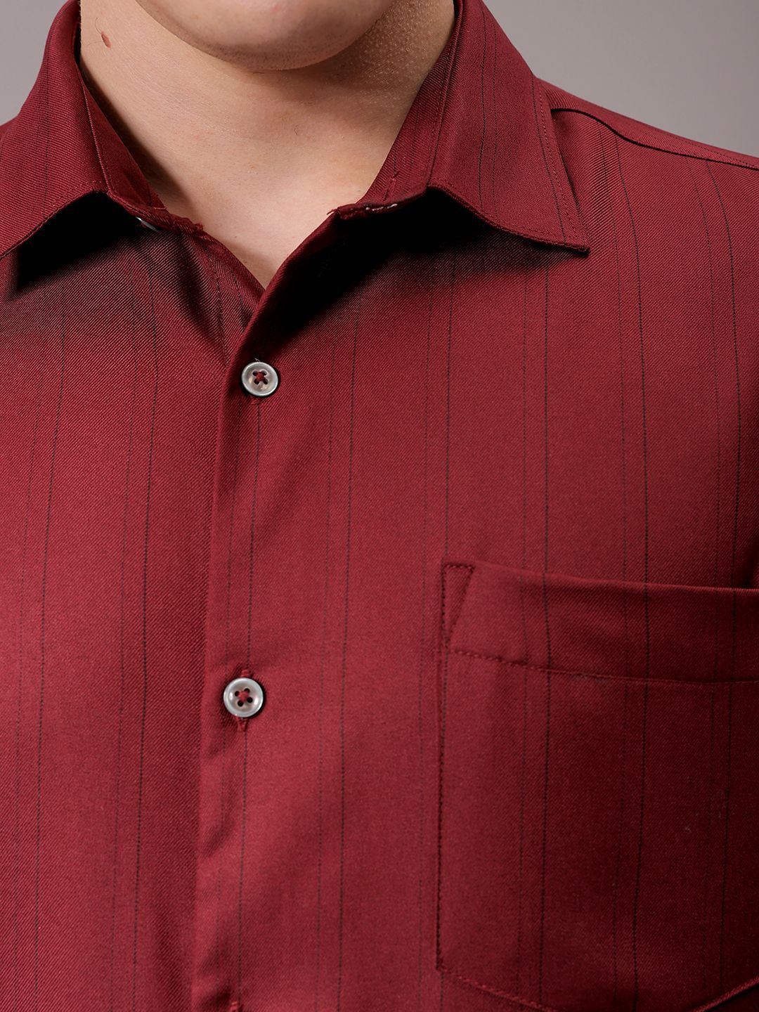 The Indian Garage Co. X Luxe Men Spread Collar Multi Striped Slim Fit Formal Shirt