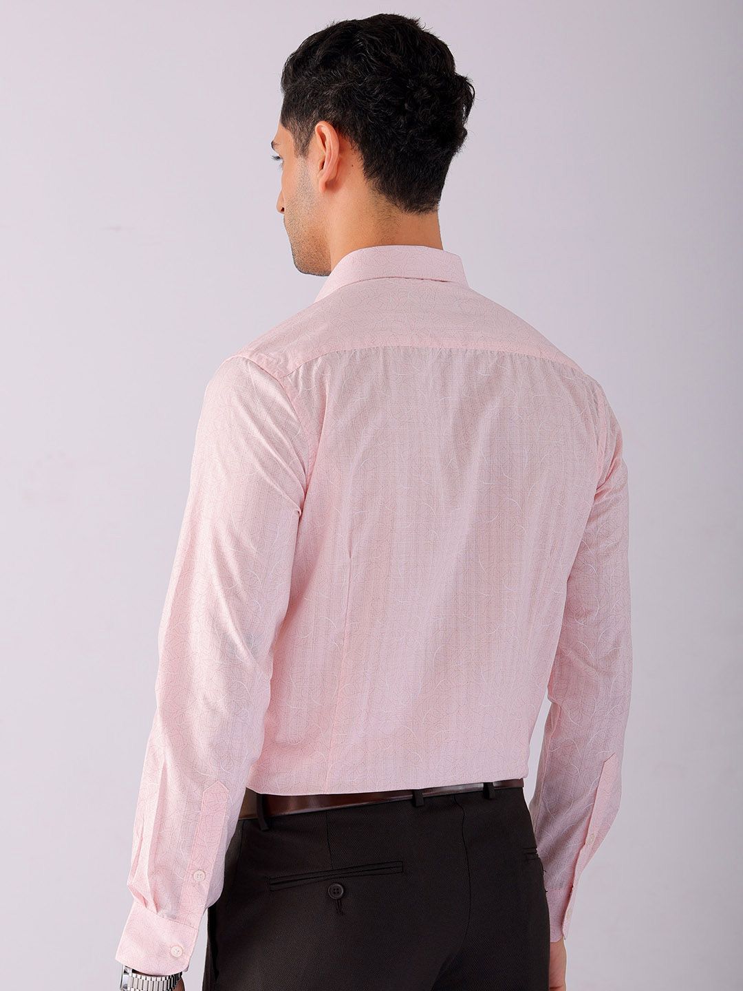 The Indian Garage Co. X Luxe Men Spread Collar Micro Ditsy Printed Slim Fit Formal Shirt