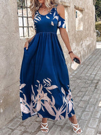 all about you Cold-Shoulder Fit & Flare Dress