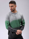 The Indian Garage Co Men Acrylic Colourblocked Round Neck Full Sleeves Pullover Sweaters
