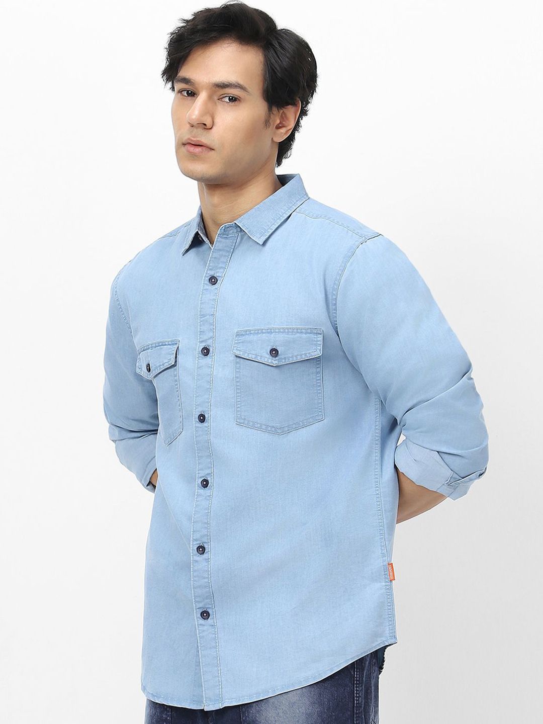 Urbano Fashion Men Full Sleeve Regular Fit Casual Denim Shirt