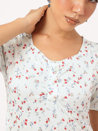 DressBerry Spring Blossom Floral Empire Midi Dress