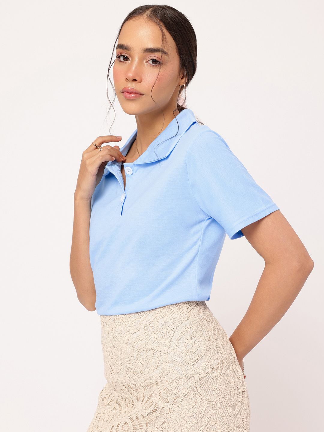 DressBerry Edgy Kawaii Polo Neck T-shirt