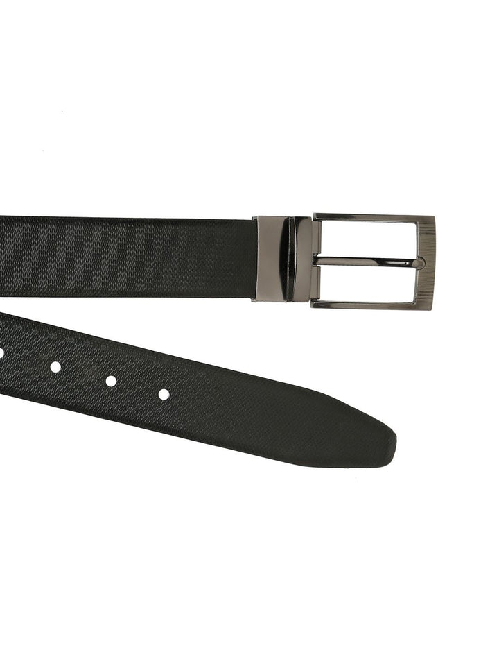 Teakwood Leathers Men Textured Leather Reversible Formal Belt
