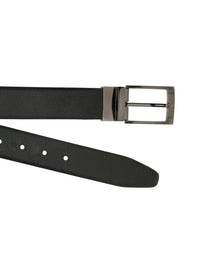 Teakwood Leathers Men Textured Leather Reversible Formal Belt