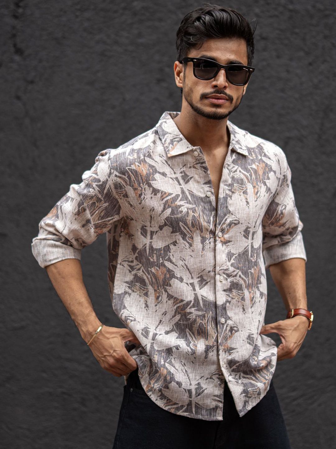 Powerlook Men Opaque Printed Casual Shirt