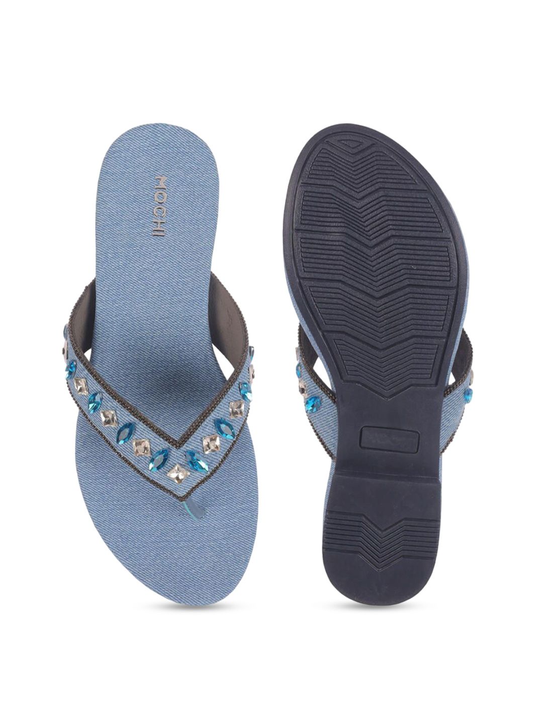 Mochi Women Open Toe Flats