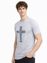 ADRO Typography Printed Round Neck Short Sleeves Regular Fit Pure Cotton T-shirt