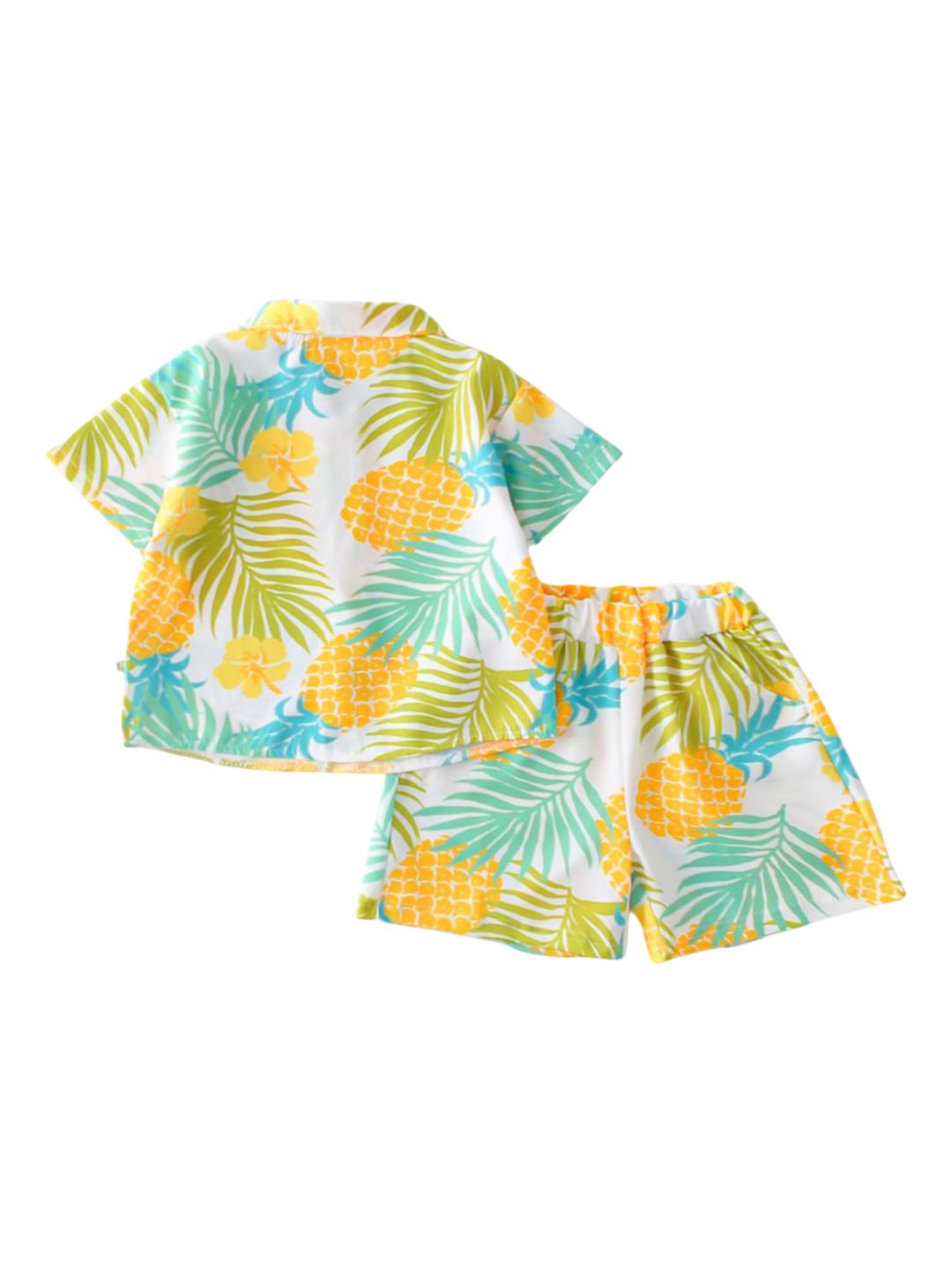 YK Boys Printed Shirt & Shorts Clothing Set