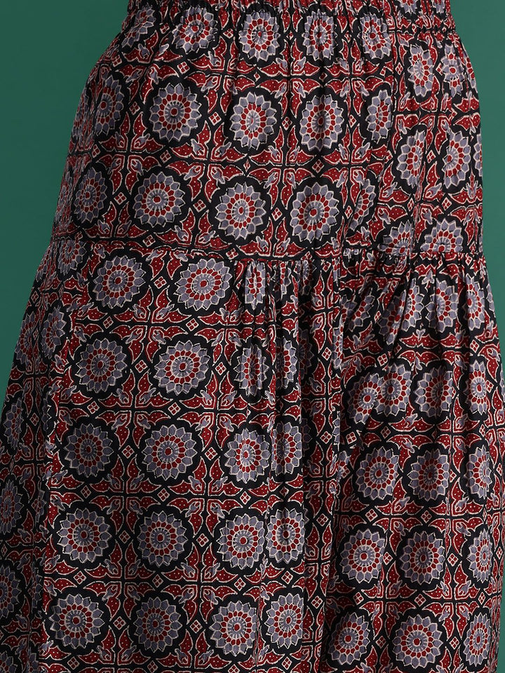 Indo Era Ajrakh Printed Regular Pure Cotton Kurta with Salwar