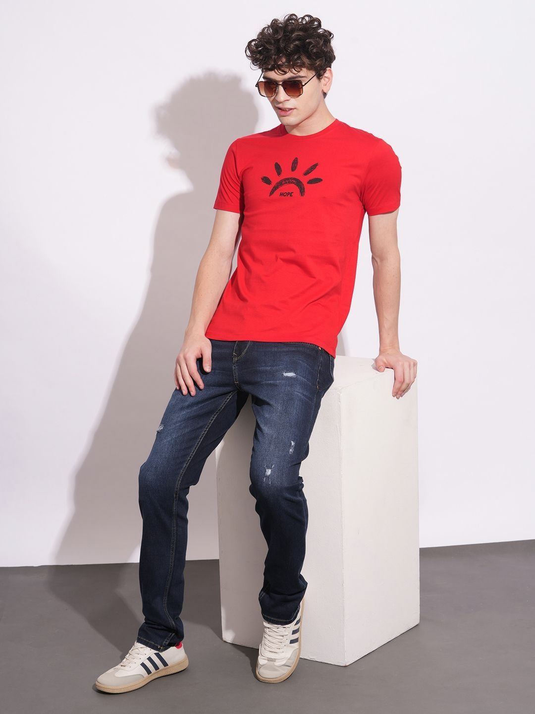 Being Human Men Graphic Printed Round Neck Cotton Slim Fit T-shirt