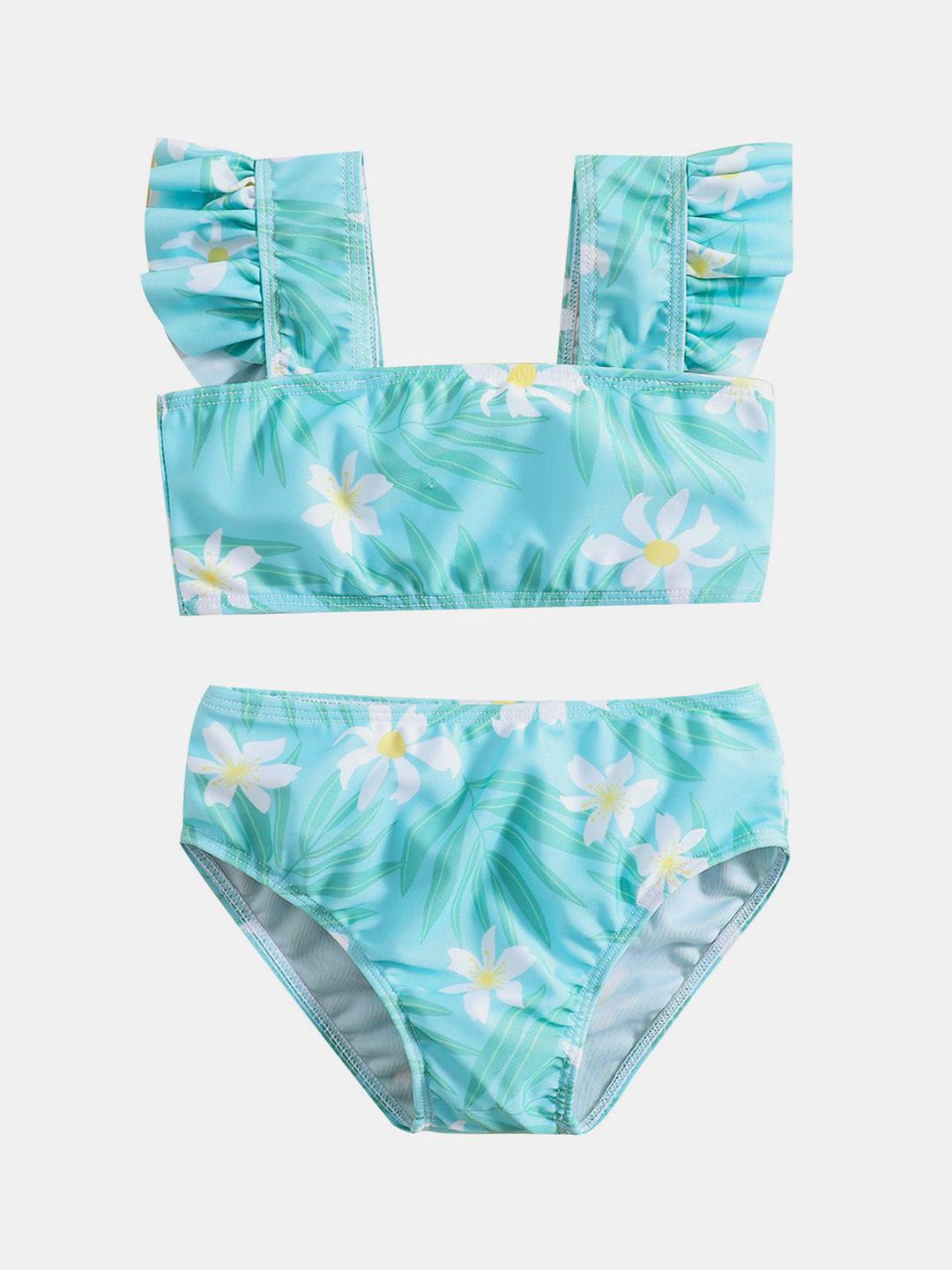 YK Infant Girls Printed Top & Briefs Swim Set