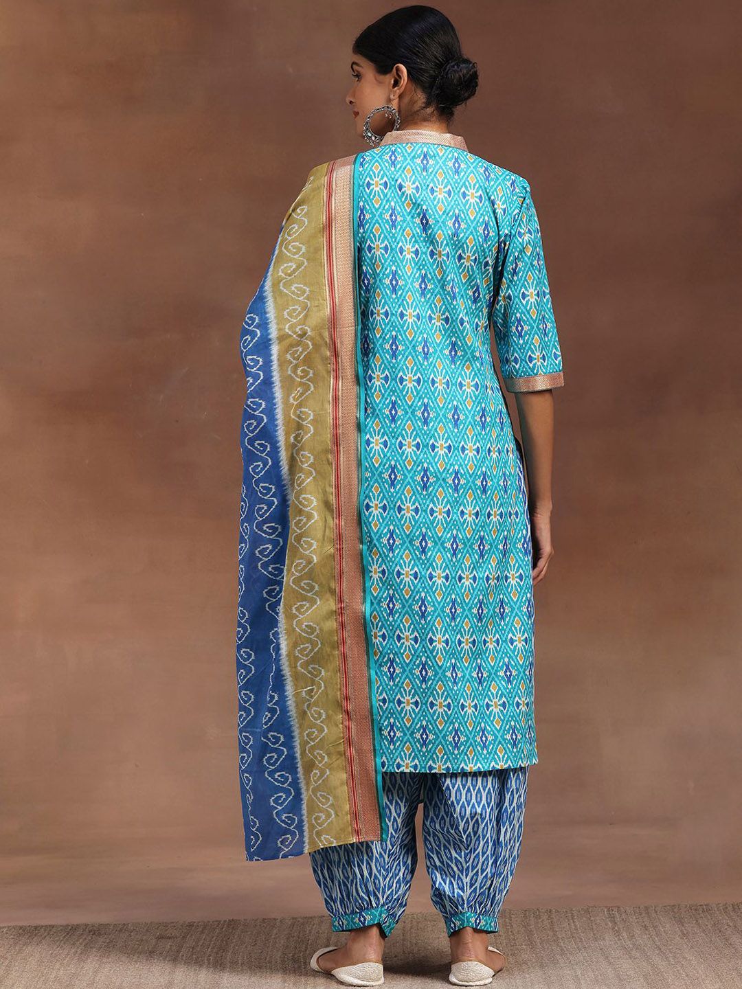 Libas Ethnic Motifs Printed Gotta Patti Pure Cotton Kurta with Salwar & Dupatta