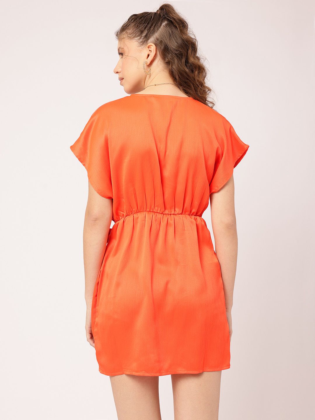 DressBerry Tea Party Chic Tie-Up Mini Wrap Dress