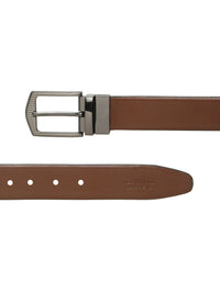 Teakwood Leathers Men Textured Leather Reversible Formal Belt