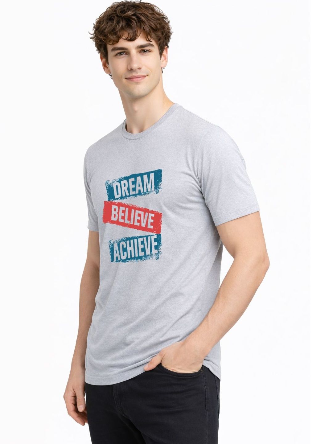 ADRO Men Typography Printed T-shirt