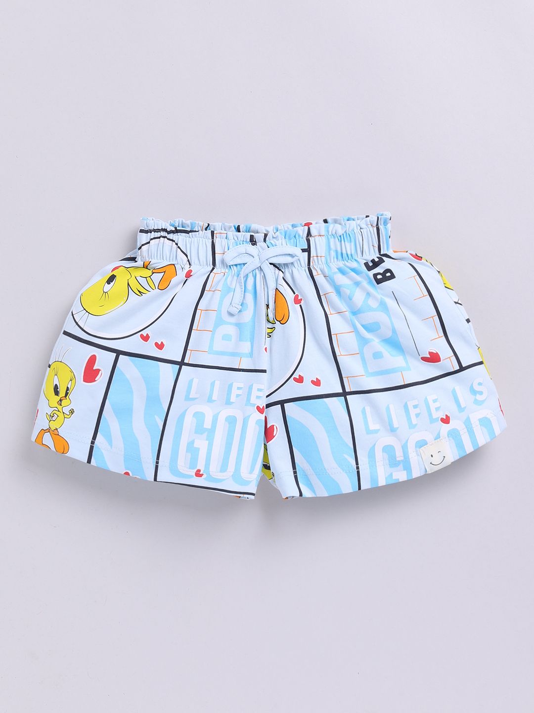 Happy Faces Girls Tweety Printed Pure Cotton Shorts