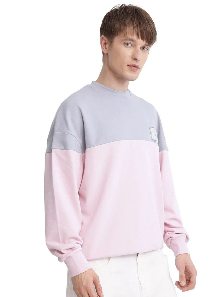 RARE RABBIT Men Colourblocked Printed Sweatshirt