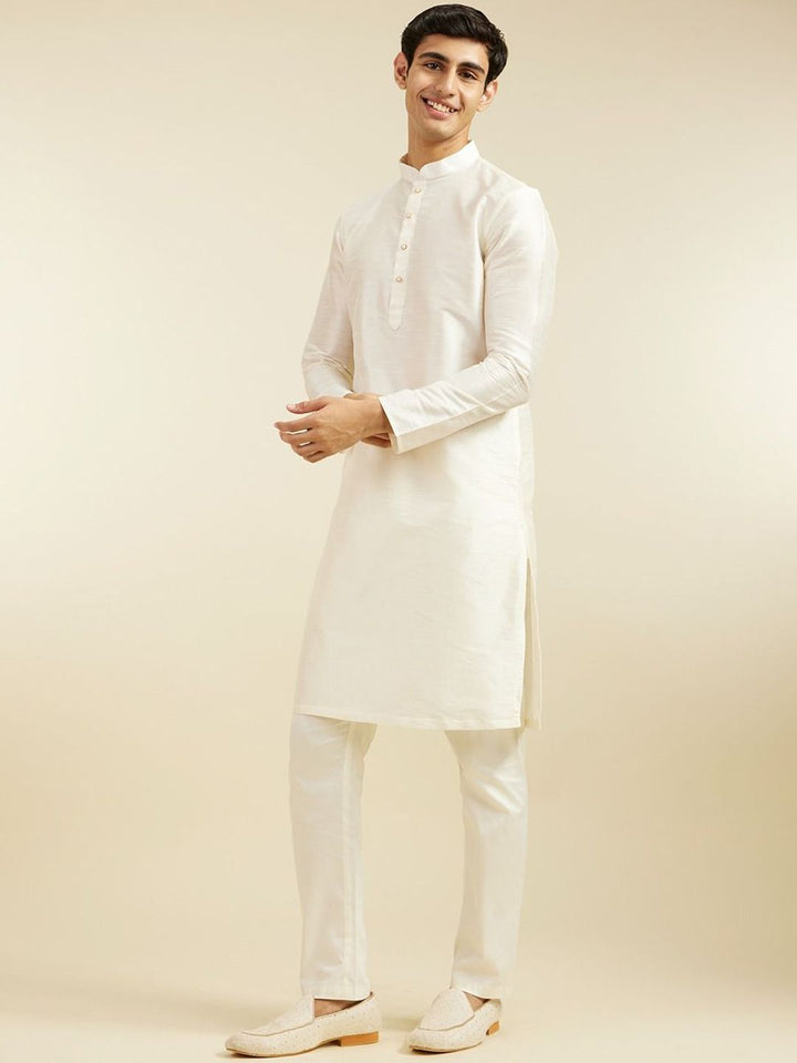 Diwas by Manyavar Mandarin Collar Straight Kurta