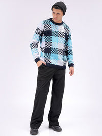 The Indian Garage Co Men Checked Pullover Sweaters