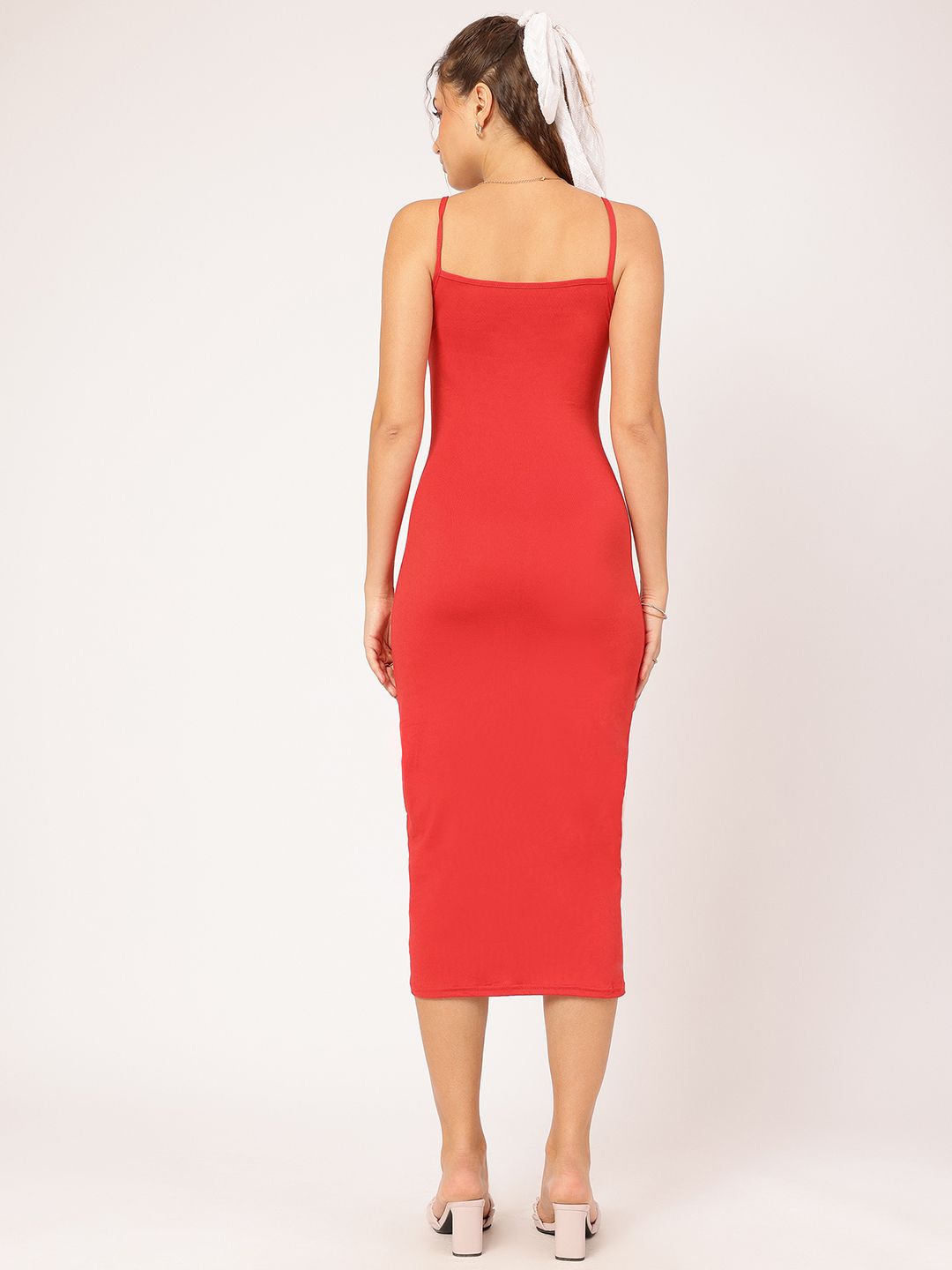 DressBerry Flirty Fusion Shoulder Straps Bodycon Midi Dress