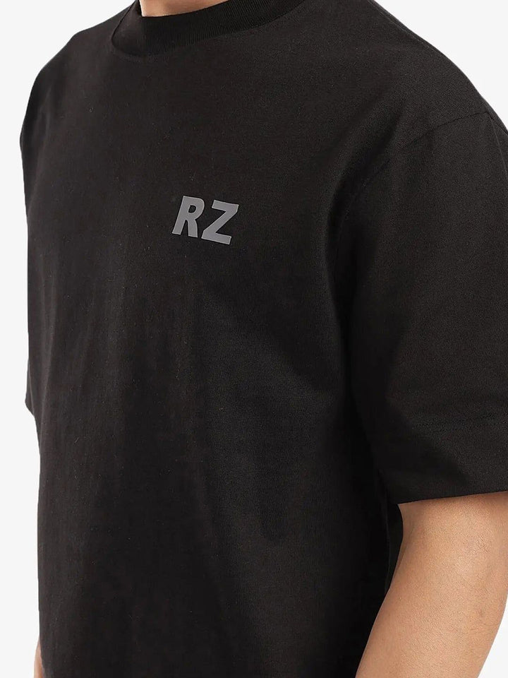 RARE RABBIT Men Typography Printed Round Neck Cotton Oversized T-shirt