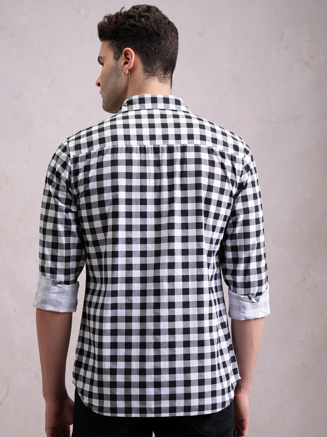 Highlander Men Checked Slim Fit Shirt