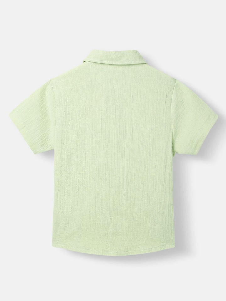 Nauti Nati Boys Shirt Collar Pure Cotton Shirt with Shorts
