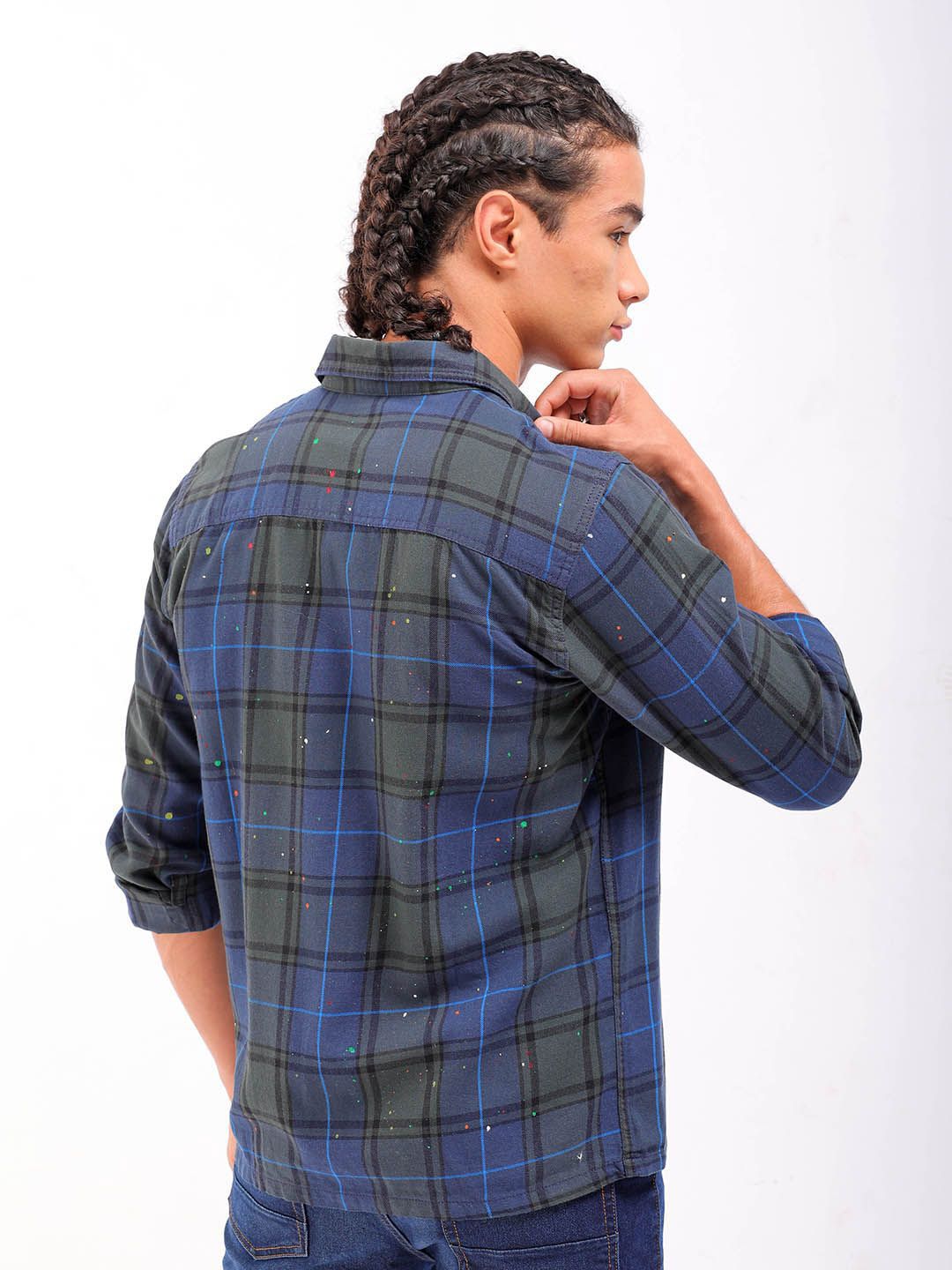 The Indian Garage Co Men Checked Casual Shirt