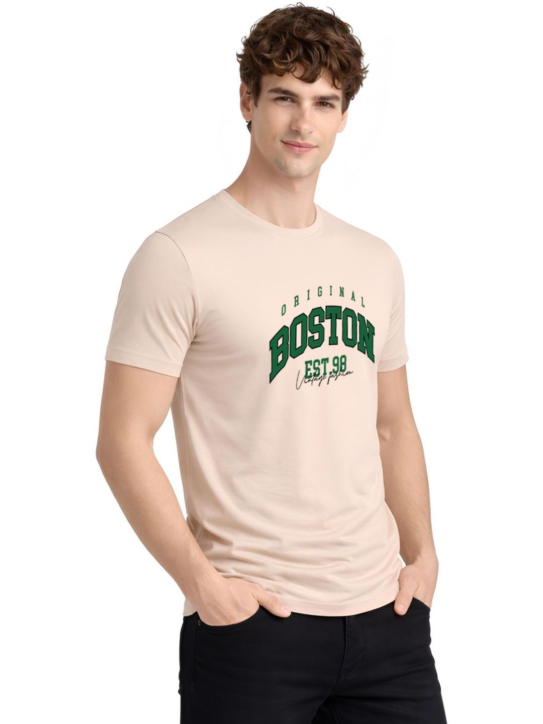 ADRO Men Typography Printed T-shirt