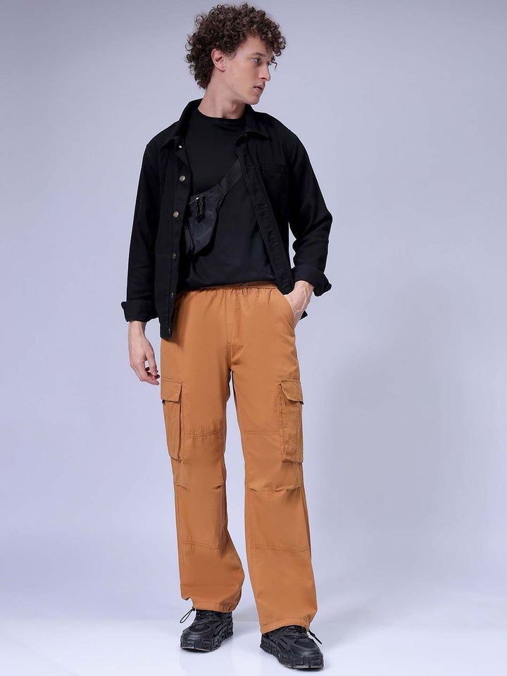 The Indian Garage Co Men Relaxed Fit Mid-Rise Cargos Trousers