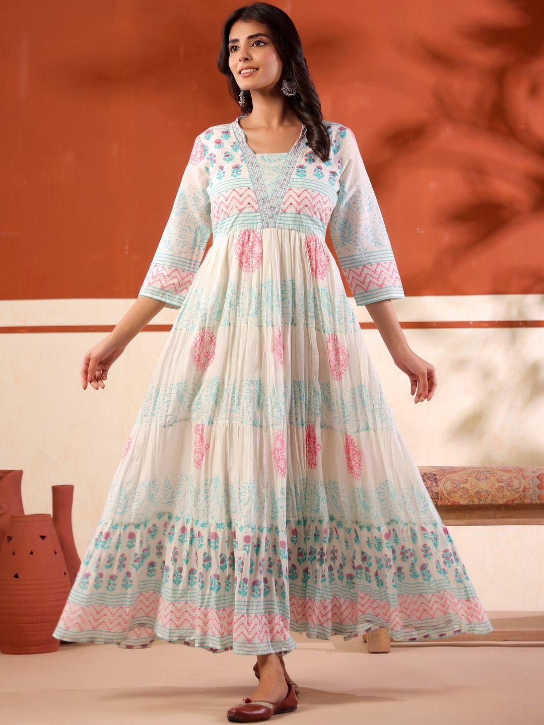 Mamicha Floral Print Maxi Dress