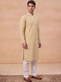 House of Chikankari Men Geometric Printed Kurta