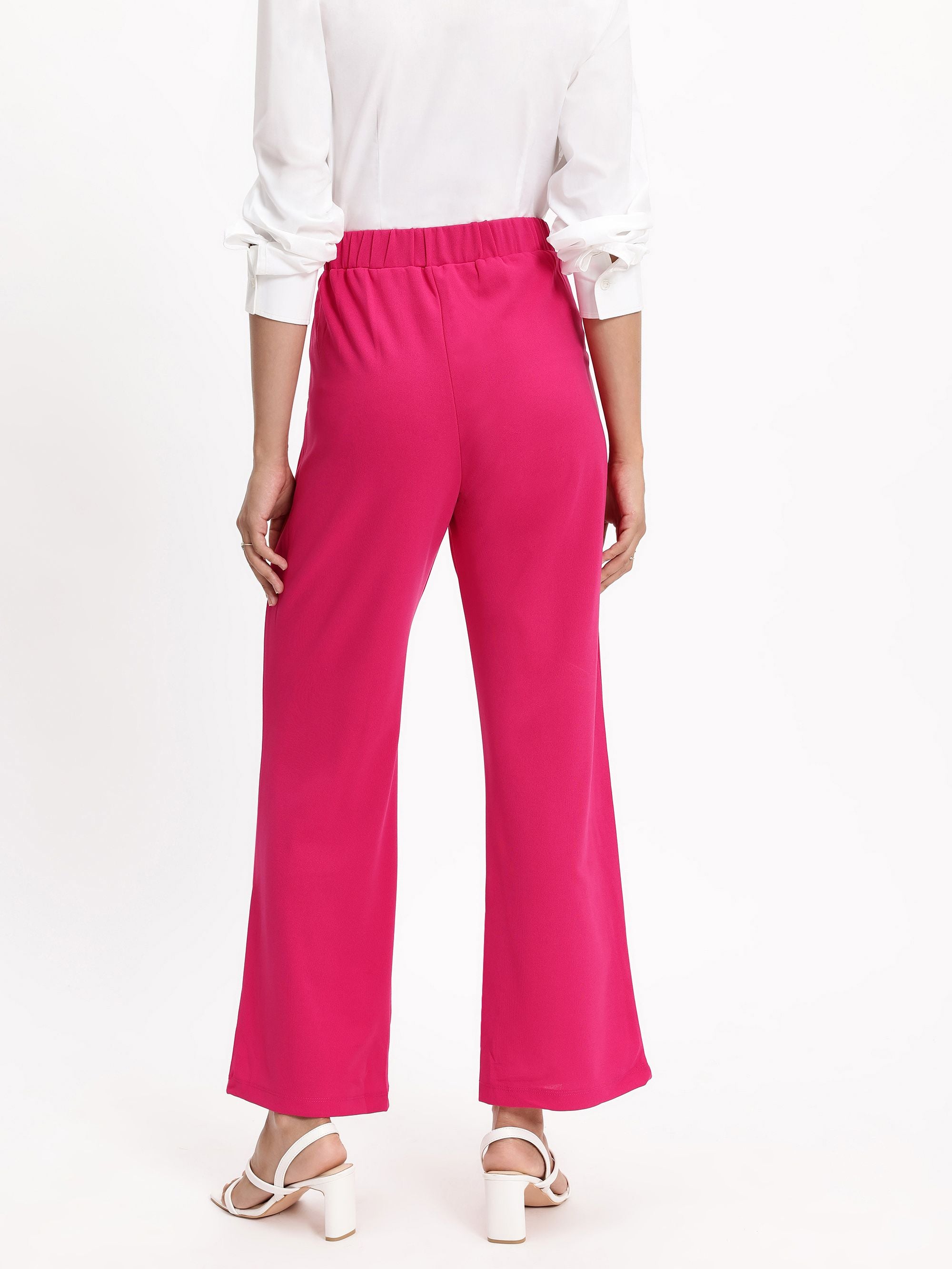 DressBerry Women Elevated Basics Flared Trouser