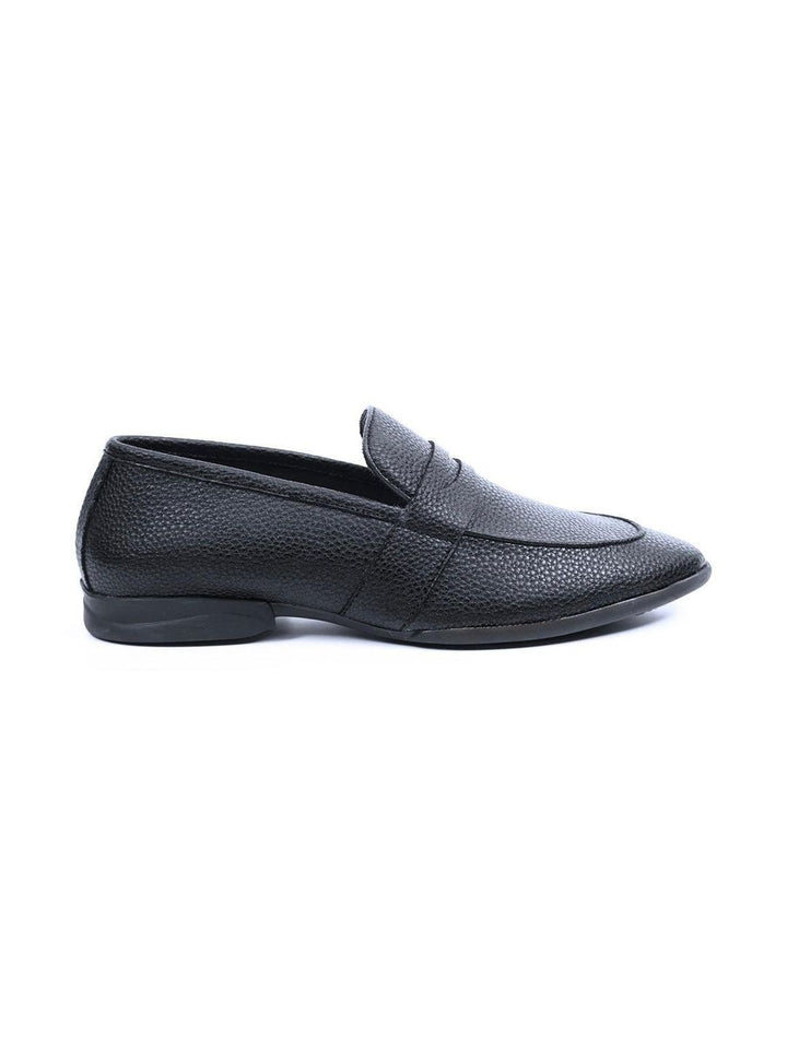 MONKSTORY Men Black PU Loafers