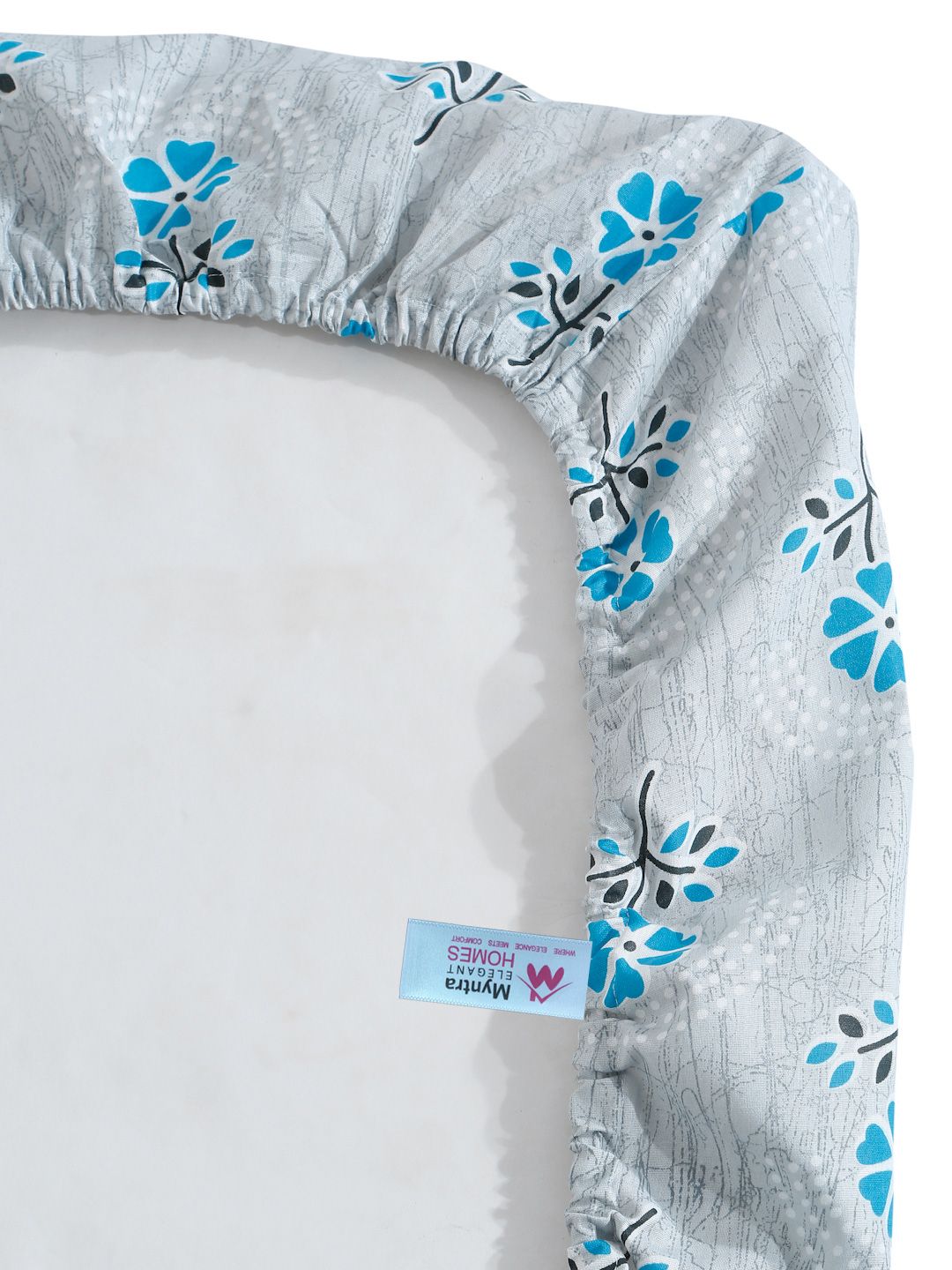 Myntra Elegant Homes Blue Printed Dilengkapi 400TC Kapas Tulen Cadar King & 2 Sarung Bantal
