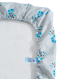Myntra Elegant Homes Blue Printed Dilengkapi 400TC Kapas Tulen Cadar King & 2 Sarung Bantal