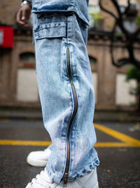 Powerlook Men Pure Cotton Loose Fit Cargos Trousers