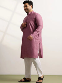 SOJANYA PLUS Men Printed Regular Kurta with Trousers