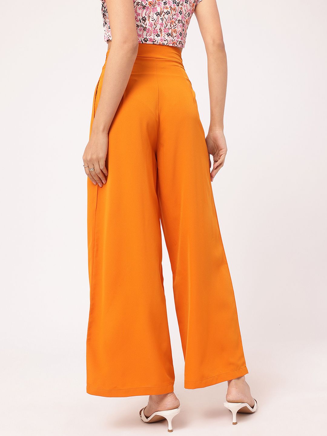 DressBerry Women Cyber Chic Pleated Flared Trouser