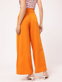 DressBerry Women Cyber Chic Pleated Flared Trouser