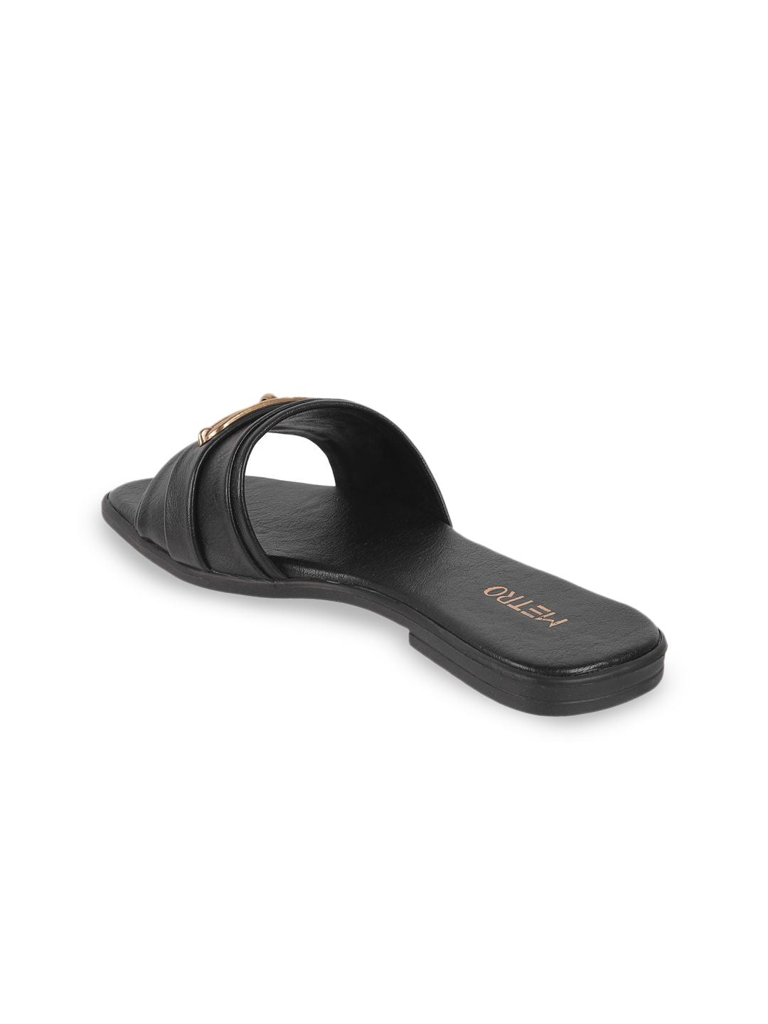 Metro Women Embellished Open Toe Flats