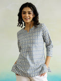 SANSKRUTIHOMES Women Floral Prined Pure Cotton Top