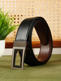Teakwood Leathers Men Textured Leather Reversible Formal Belt