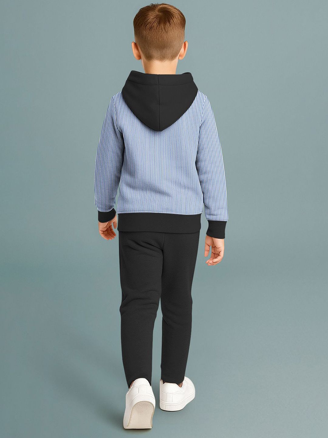 HELLCAT Boys Striped Hooded Sweatshirt With Trousers