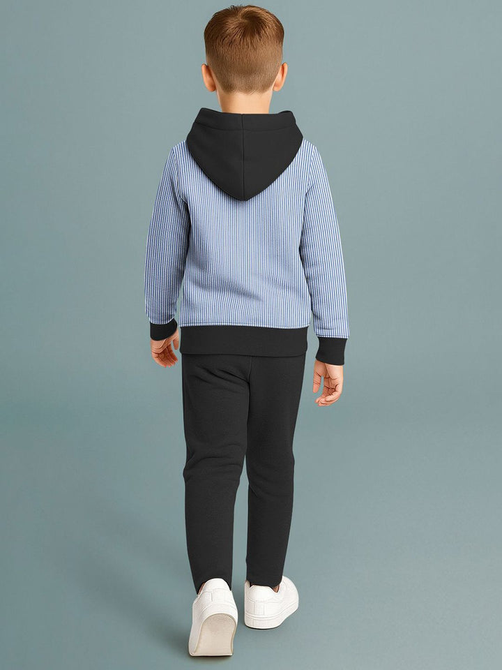 HELLCAT Boys Striped Hooded Sweatshirt With Trousers